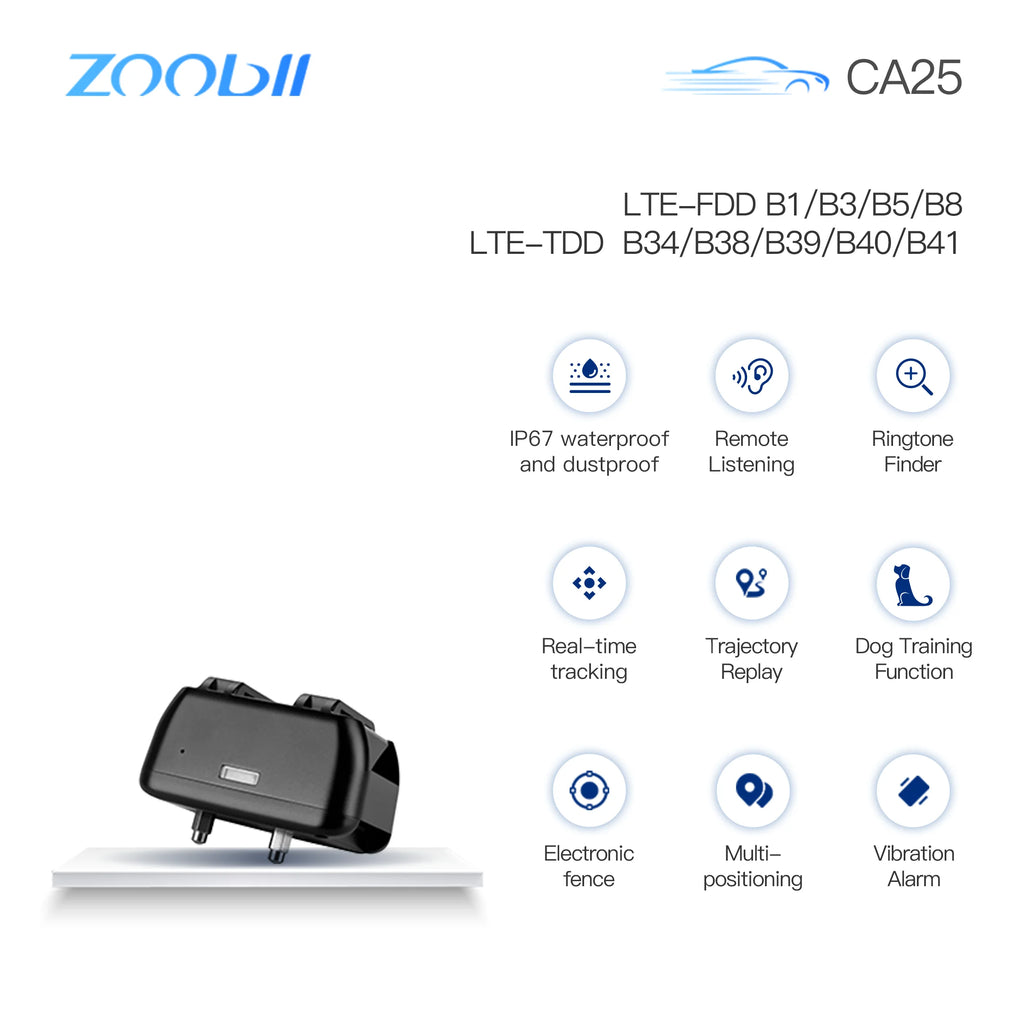 Find My Pet Dog GPS Tracker Collar 4G LTE Satellite Tracking 1 Year Warranty PC/GSM/GPRS/LBS/WIFI