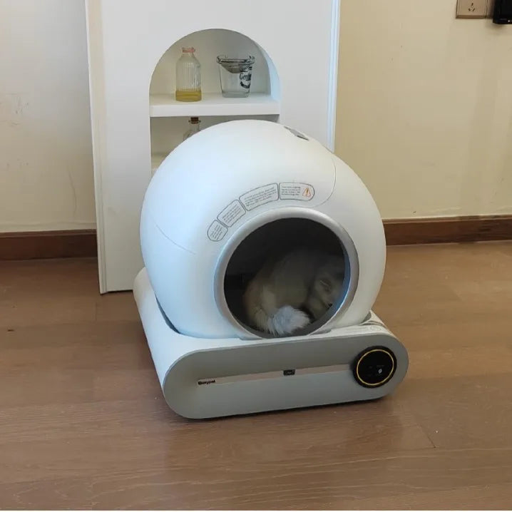 Hot-Selling Fully Automatic Smart Eco-friendly Plastic Cat Litter Box  Compatible with Various of cat Litter