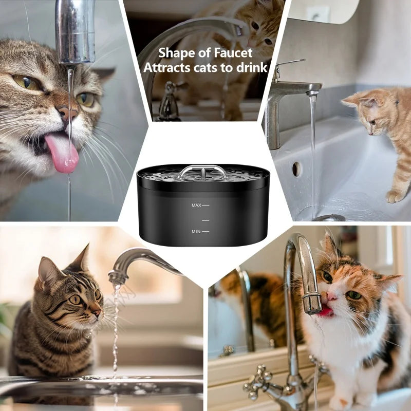 2.2L  Automatic Pet Water Dispenser New Design Cat Dog Fountain Plastic Cat Water Bowl USB Cat Water Fountain