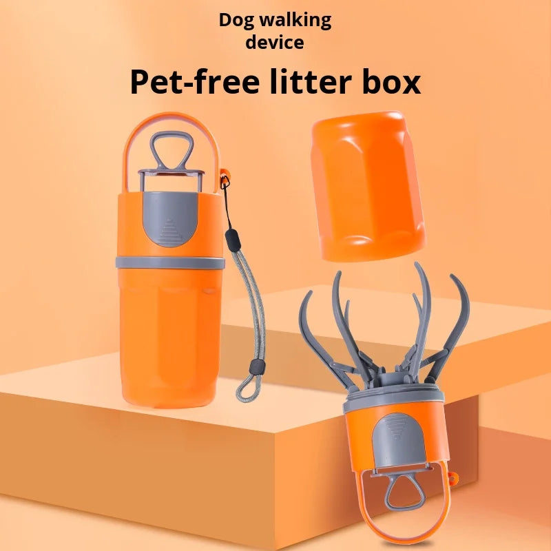 New Upgrade Avoid Contact Poop Scooper with Built-in Poop Bag Dispenser Picker Portable Claw Handheld Dog Poop Scooper
