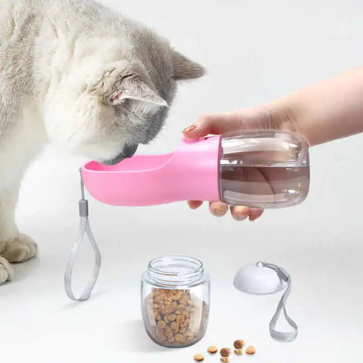 Multifunctional Pet Water and Food Dual-use Cup for Cats and Dogs Portable Pet Drinking Bottle Supplies