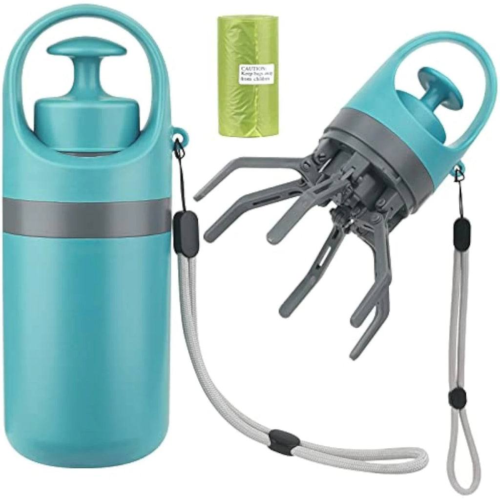 Lightweight Portable Luxury Plastic Pet Poop Scooper with Bag Dispenser Hands-Free Waste Removal Claw Dog Poop Picker