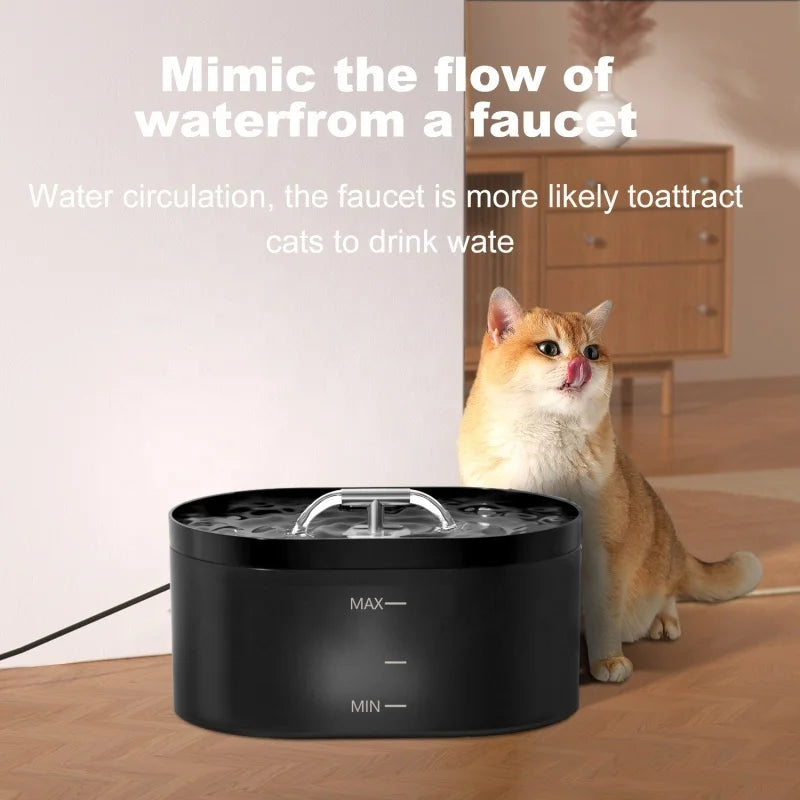 2.2L  Automatic Pet Water Dispenser New Design Cat Dog Fountain Plastic Cat Water Bowl USB Cat Water Fountain