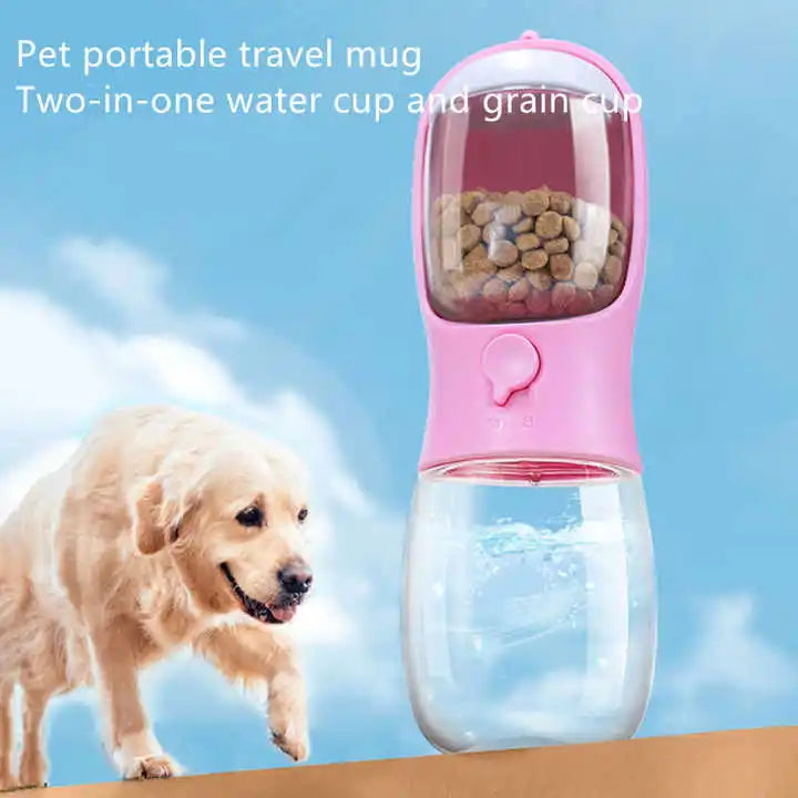 Multifunctional Pet Water and Food Dual-use Cup for Cats and Dogs Portable Pet Drinking Bottle Supplies