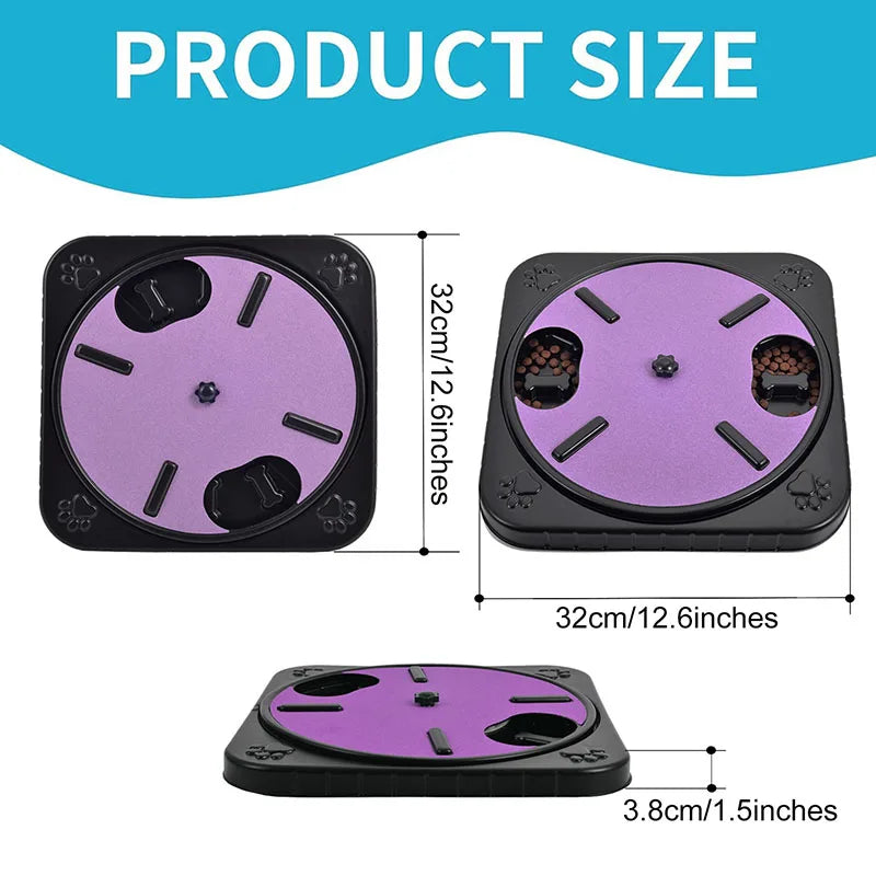 Rotatable Square Modern Lifelike Dog Treat Nail Scratch Board Puzzle Toy Eco-Friendly Dog Slow Food Feeder Nail File Toy