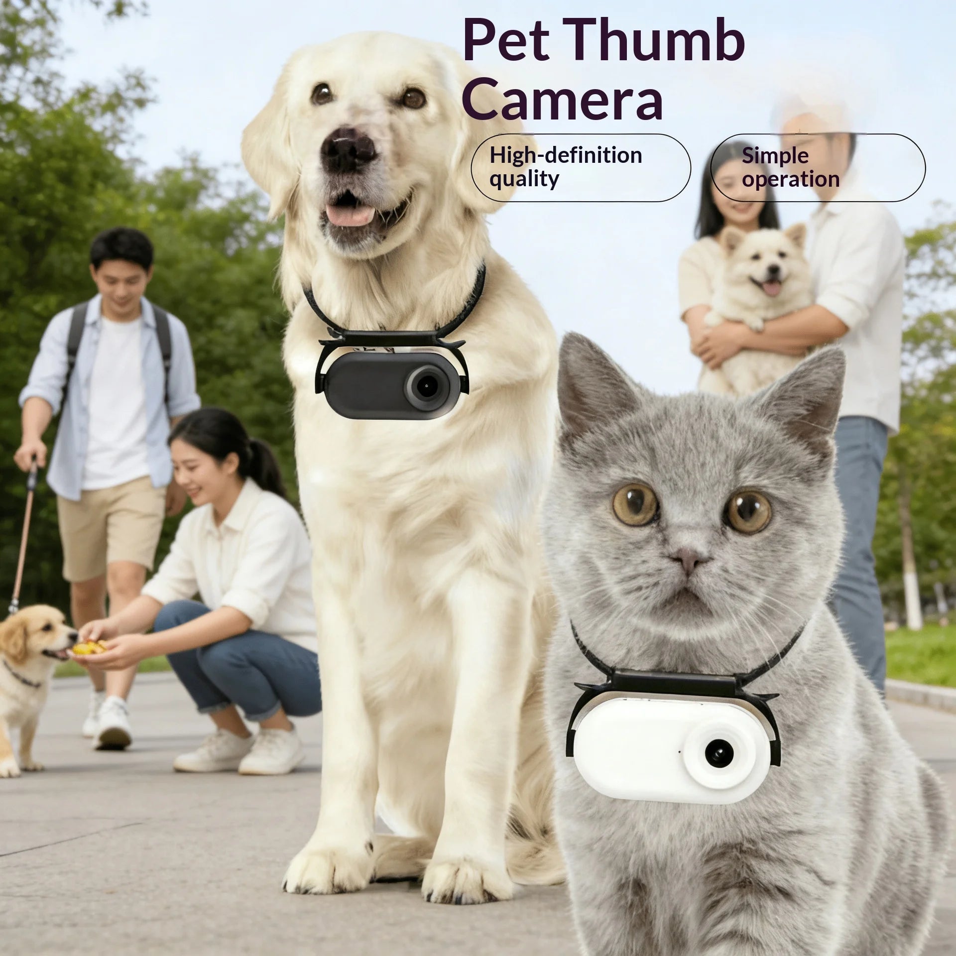 Home Security Pet Camera for Cats & Dogs 1080P VLOG Sports Recorder