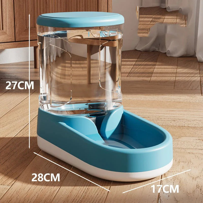 Automatic Pet Feeder and Water Dispenser for Cats and Dogs Gravity Dual Bowl Pet Feeding Station, Non-Electric Self-Watering Set