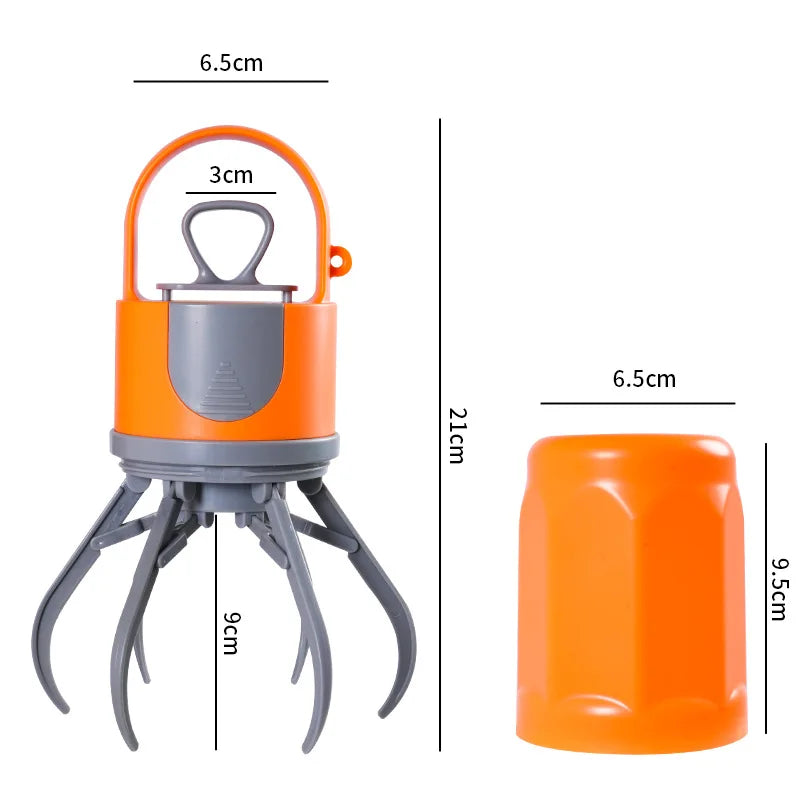 New Upgrade Avoid Contact Poop Scooper with Built-in Poop Bag Dispenser Picker Portable Claw Handheld Dog Poop Scooper