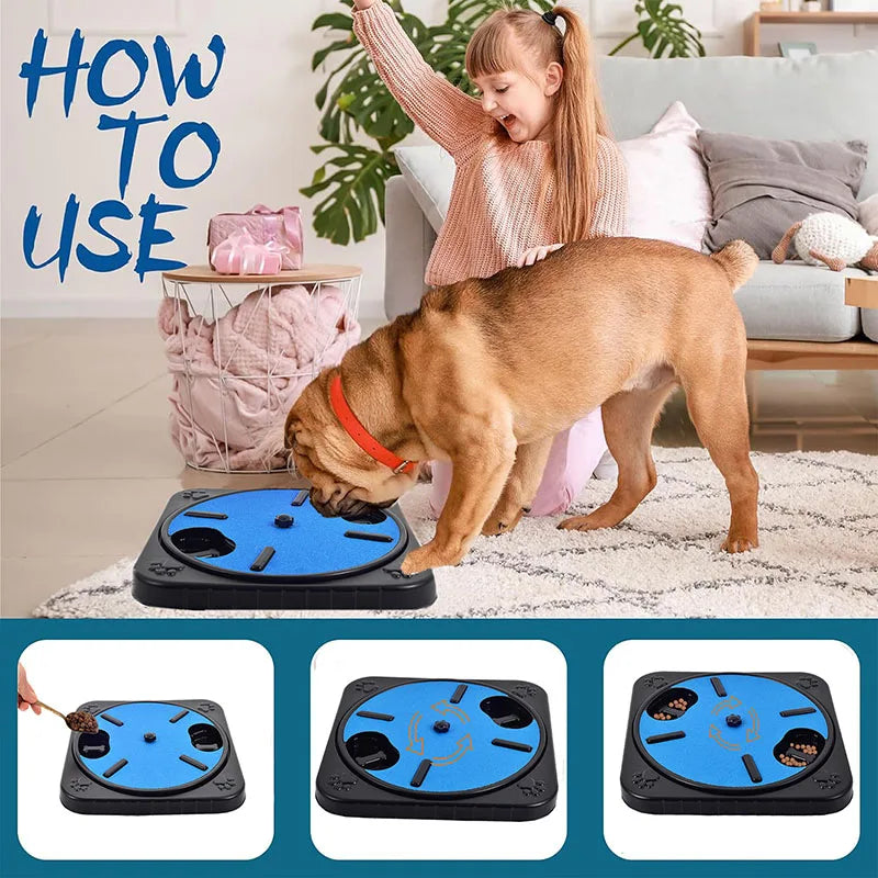 Rotatable Square Modern Lifelike Dog Treat Nail Scratch Board Puzzle Toy Eco-Friendly Dog Slow Food Feeder Nail File Toy