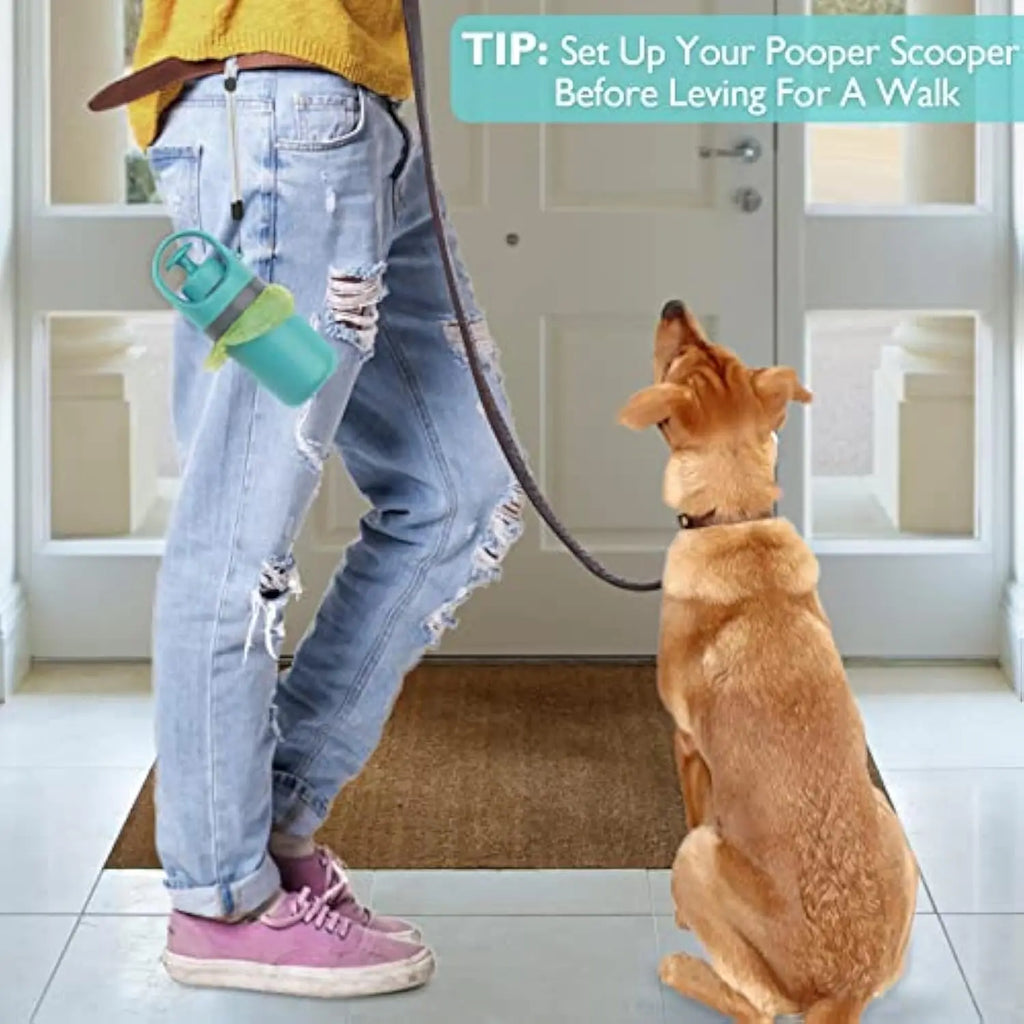 Lightweight Portable Luxury Plastic Pet Poop Scooper with Bag Dispenser Hands-Free Waste Removal Claw Dog Poop Picker