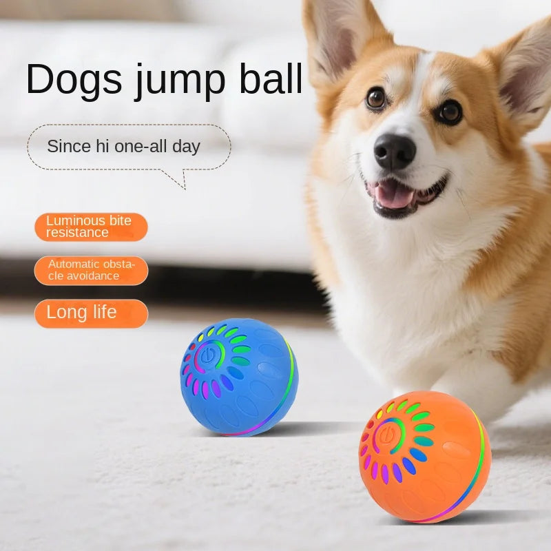 New Pet Toy Colorful Luminous Intelligent Electric Automatic Dog & Cat Jumping Ball