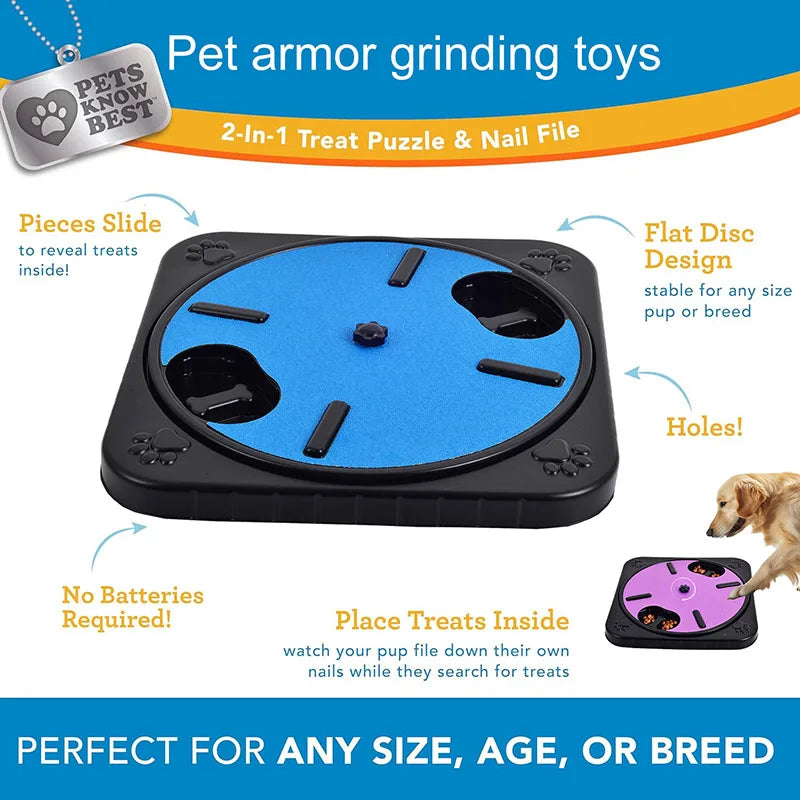 Rotatable Square Modern Lifelike Dog Treat Nail Scratch Board Puzzle Toy Eco-Friendly Dog Slow Food Feeder Nail File Toy