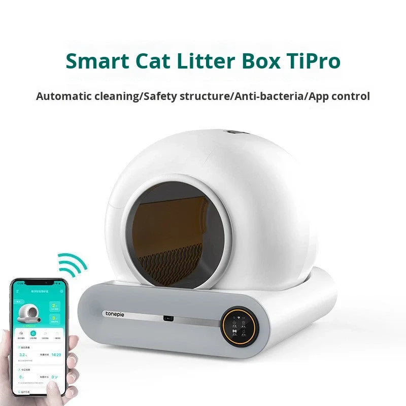 Hot-Selling Fully Automatic Smart Eco-friendly Plastic Cat Litter Box  Compatible with Various of cat Litter