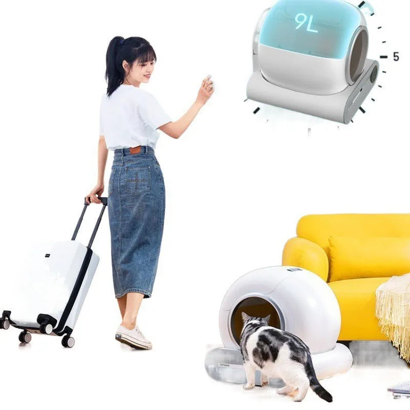 Hot-Selling Fully Automatic Smart Eco-friendly Plastic Cat Litter Box  Compatible with Various of cat Litter