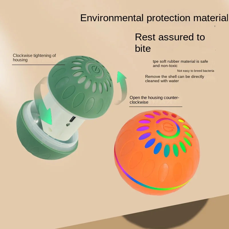 New Pet Toy Colorful Luminous Intelligent Electric Automatic Dog & Cat Jumping Ball