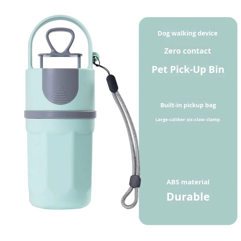 New Upgrade Avoid Contact Poop Scooper with Built-in Poop Bag Dispenser Picker Portable Claw Handheld Dog Poop Scooper