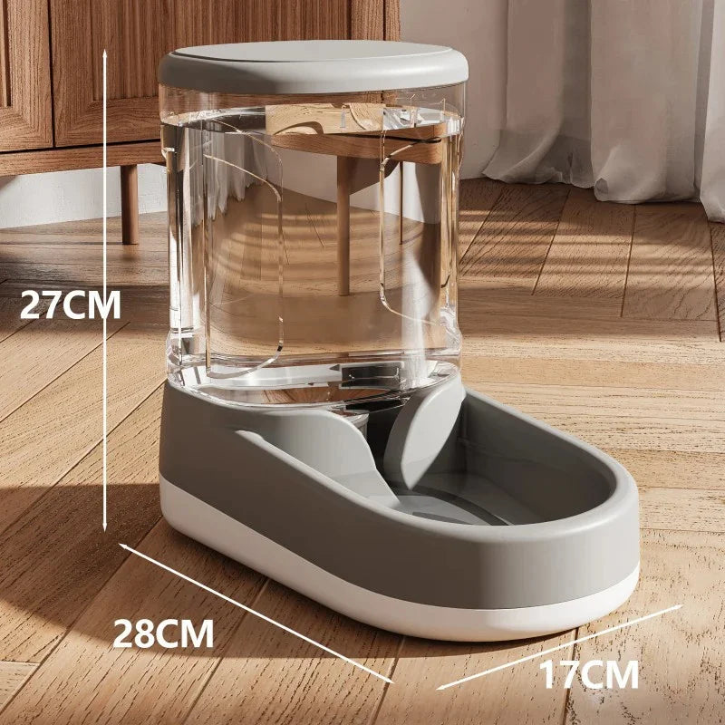 Automatic Pet Feeder and Water Dispenser for Cats and Dogs Gravity Dual Bowl Pet Feeding Station, Non-Electric Self-Watering Set